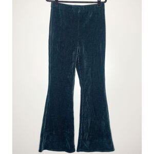 New Chaser Corduroy Velour High Waist Pull On Flare Pants Women's Size Large